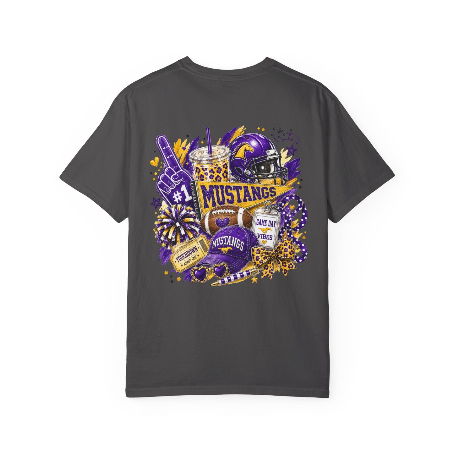 Marble Falls Mustangs Game Day Spirit Shirt | Purple & Gold Football Tee