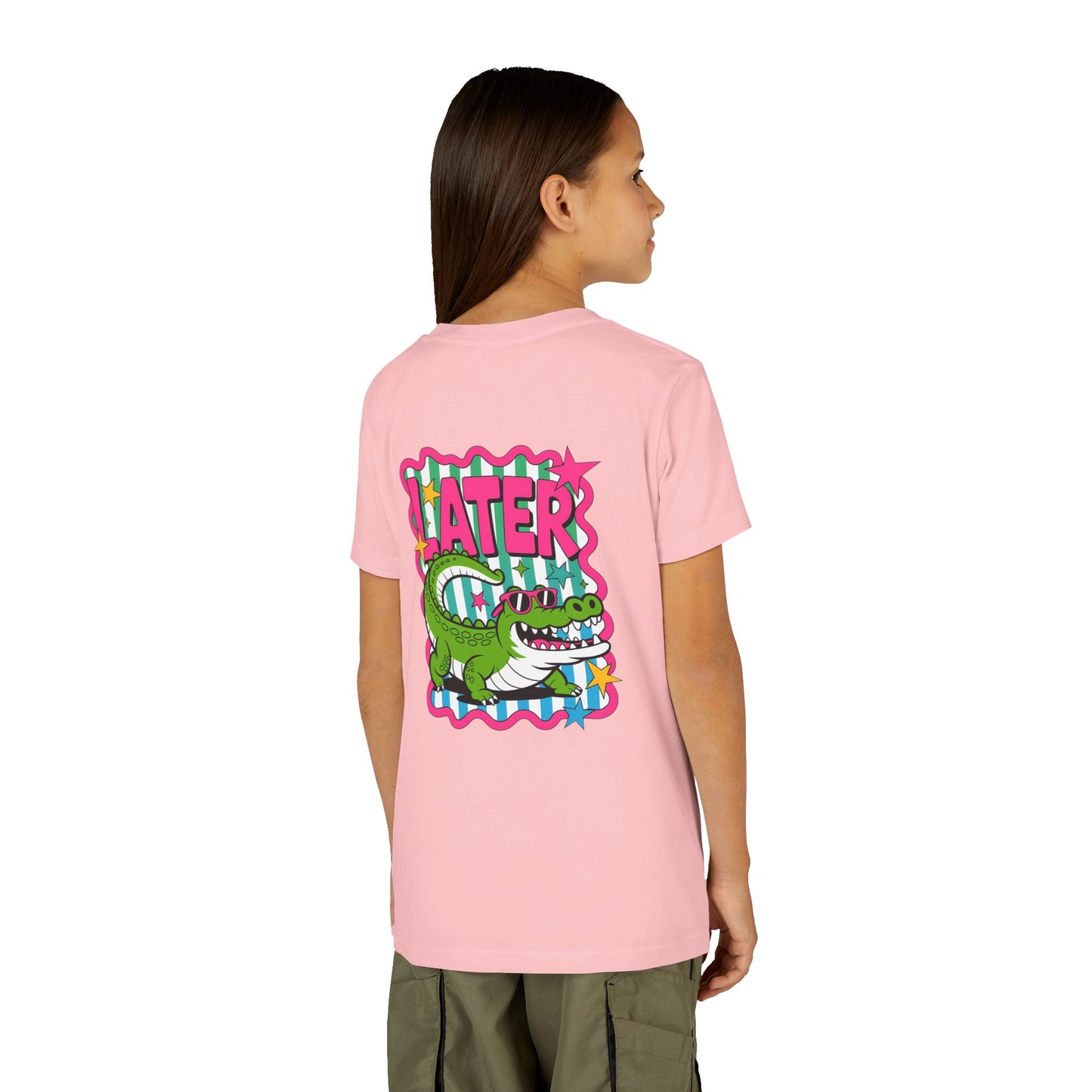 Youth Tee — "Later Gator" Colorful Cartoon Alligator Graphic Shirt