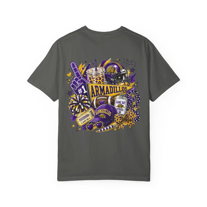 San Saba Armadillos Game Day Spirit Shirt | Purple & Gold Football Tee