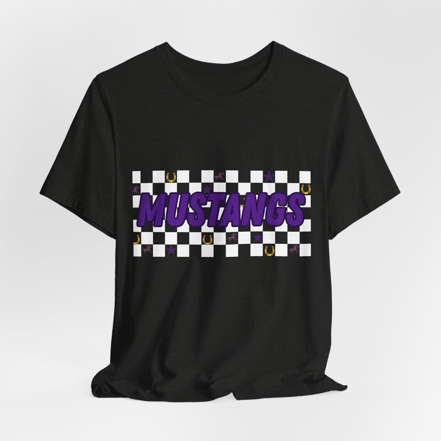 Mustangs Graphic Tee, Vintage Style Shirt, Unisex Jersey Tee, School Spirit Apparel, Casual Wear for Events