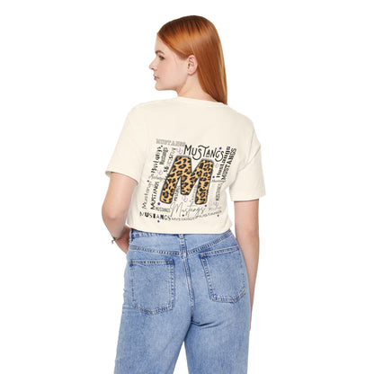Marble Falls Mustangs Leopard Spirit Shirt | Front & Back School Pride Tee | Adult Graphic T-Shirt