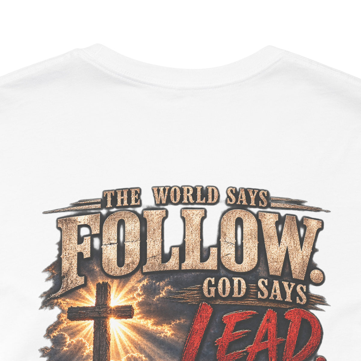 God Says Lead Western Christian T-Shirt | Romans 12:2 Cowboy Faith Tee