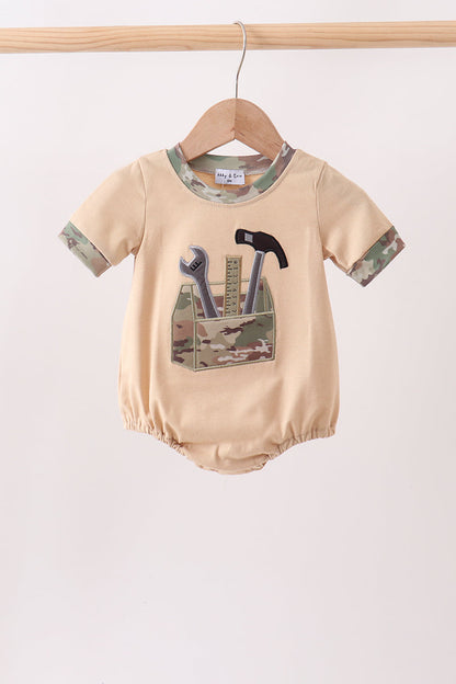 Khaki Toolbox Applique Bubble