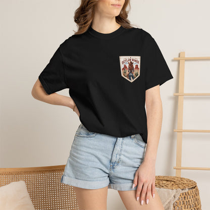 Outlaw Women graphic T-shirt | Western cowgirl desert design