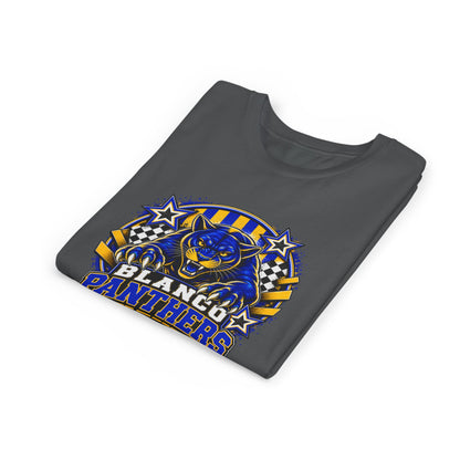 Youth Blanco Panthers Shirt | Blue & Gold Kids School Spirit Tee