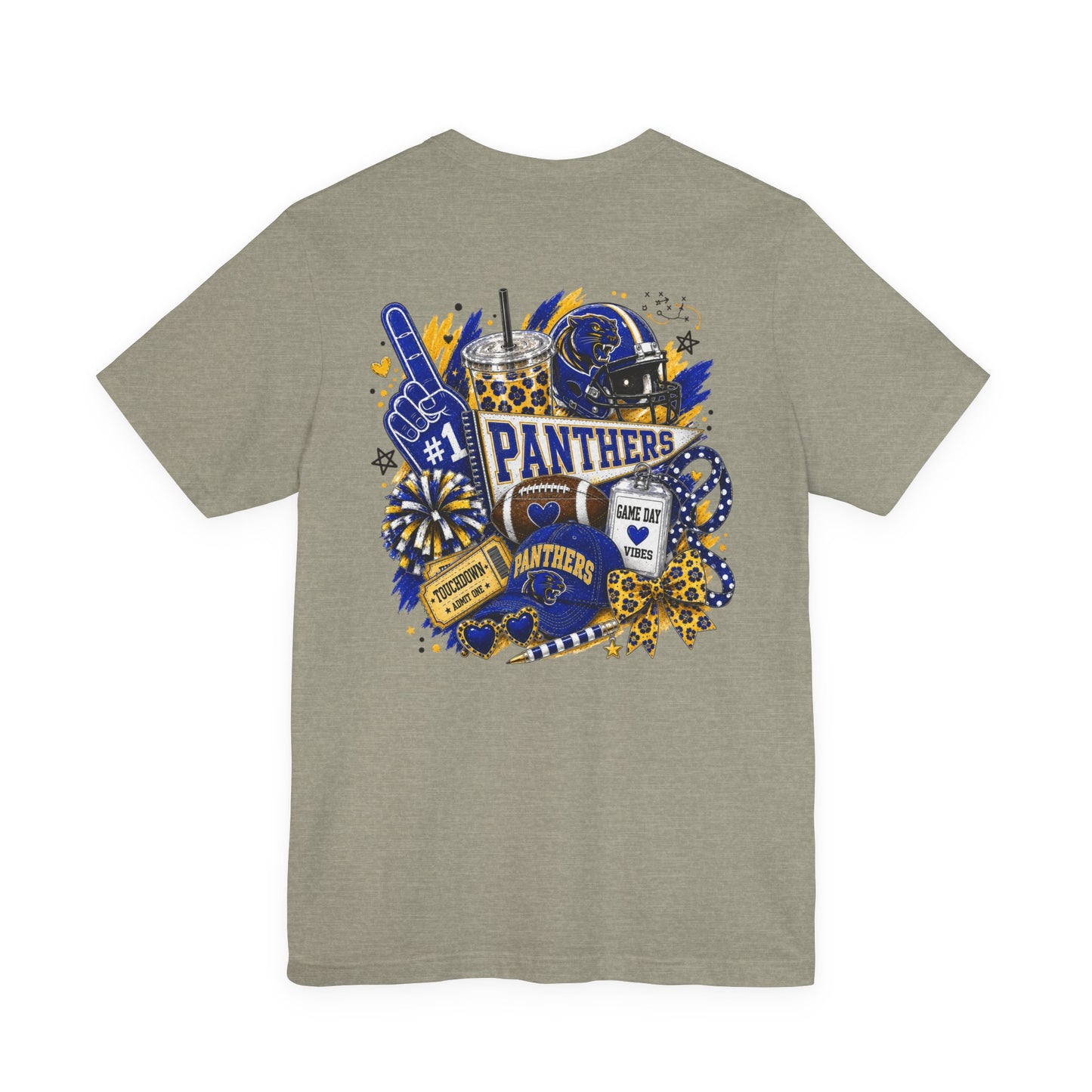 Panthers Game Day Shirt | Blue & Gold Football Spirit Tee