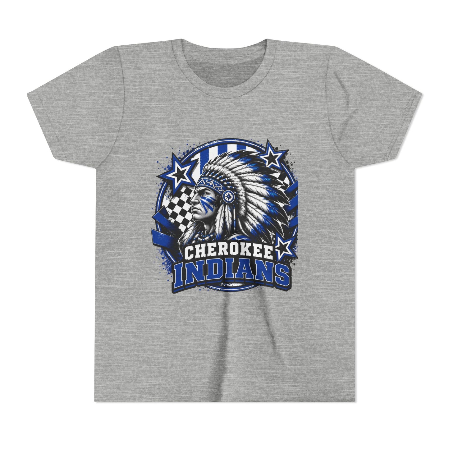 Cherokee Indians Mascot Graphic Shirt- Youth
