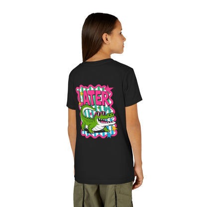 Youth Tee — "Later Gator" Colorful Cartoon Alligator Graphic Shirt