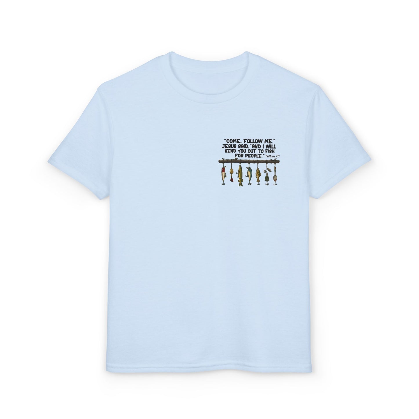 Youth Fish Graphic T-Shirt — Colorful Trio Back Print