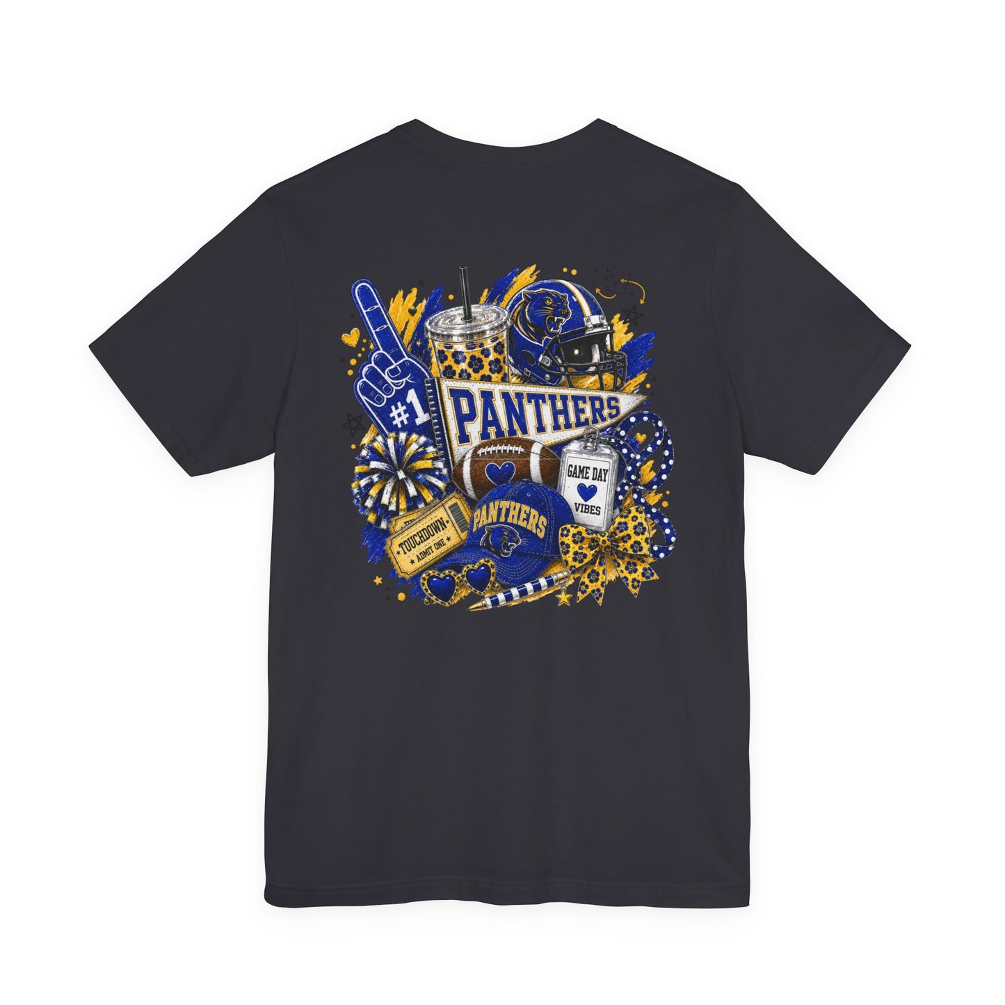 Panthers Game Day Shirt | Blue & Gold Football Spirit Tee
