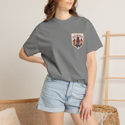 Outlaw Women graphic T-shirt | Western cowgirl desert design