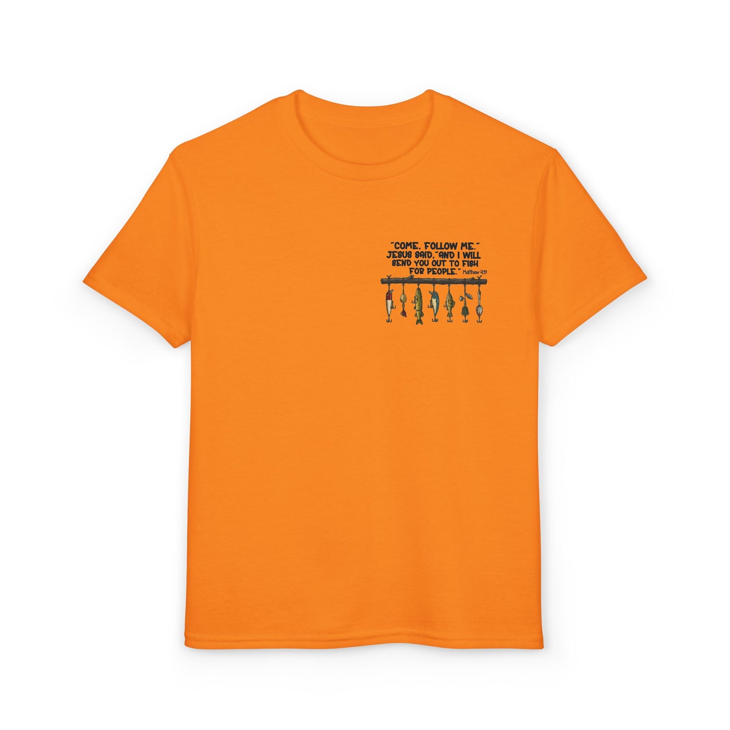 Youth Fish Graphic T-Shirt — Colorful Trio Back Print