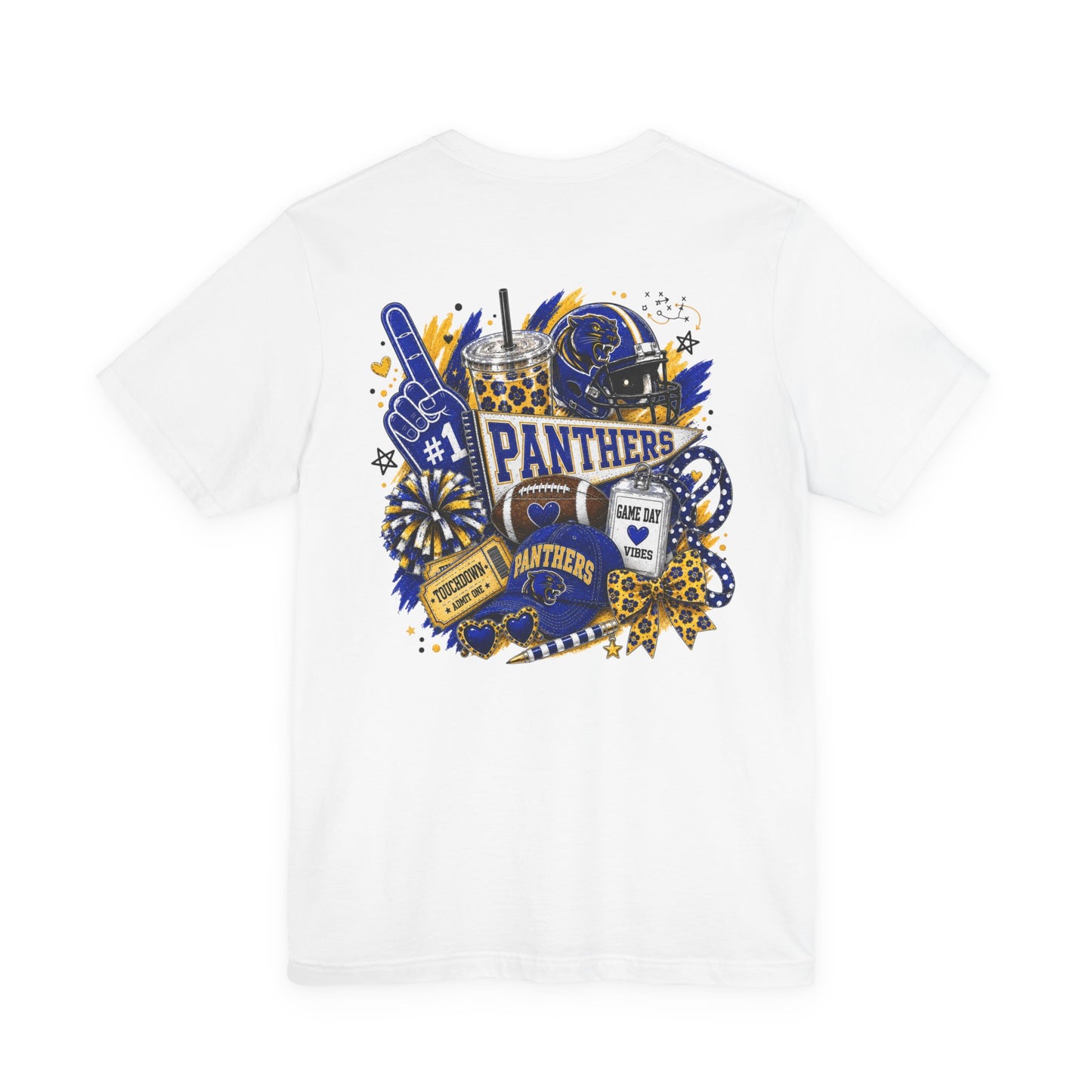 Panthers Game Day Shirt | Blue & Gold Football Spirit Tee