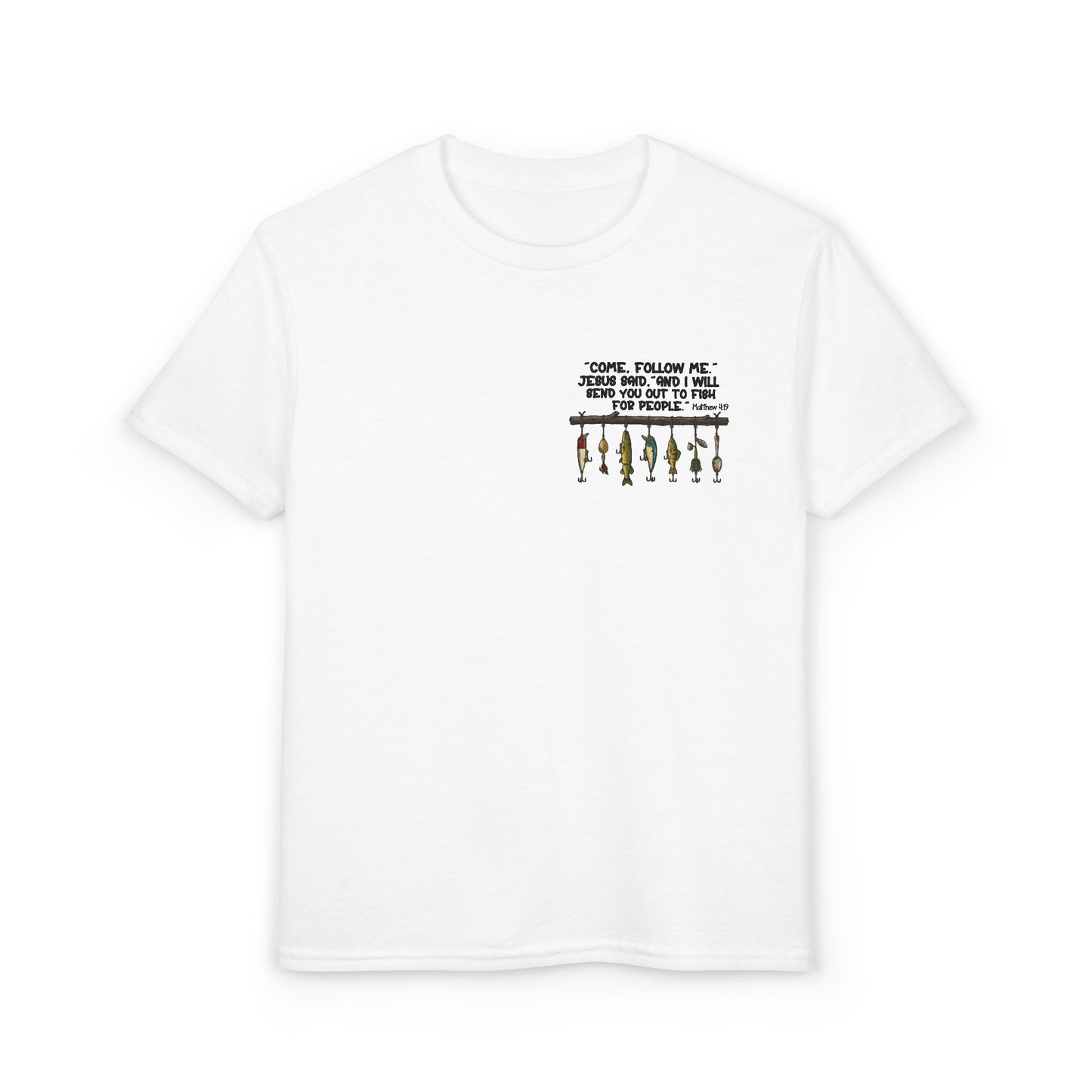 Youth Fish Graphic T-Shirt — Colorful Trio Back Print