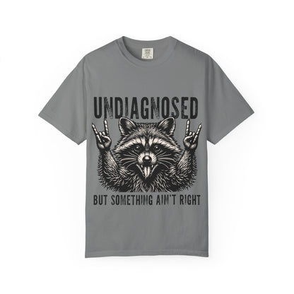 Undiagnosed Raccoon T-Shirt — "But Something Ain't Right" Funny Graphic Tee