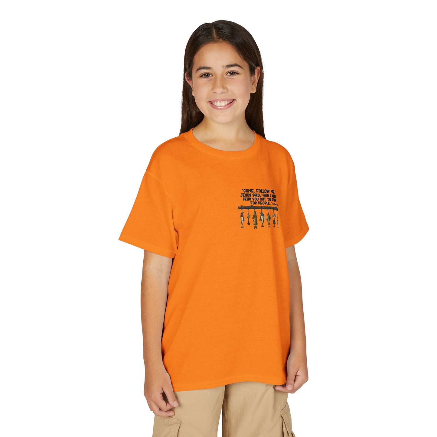 Youth Fish Graphic T-Shirt — Colorful Trio Back Print