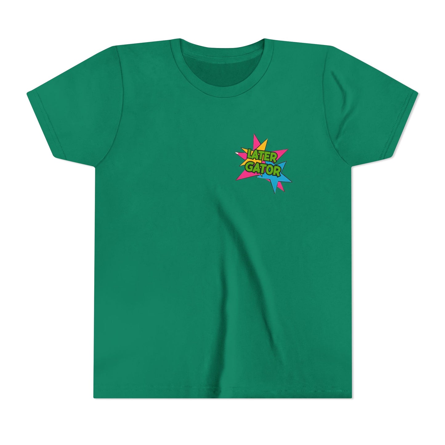 Youth Tee — "Later Gator" Colorful Cartoon Alligator Graphic Shirt