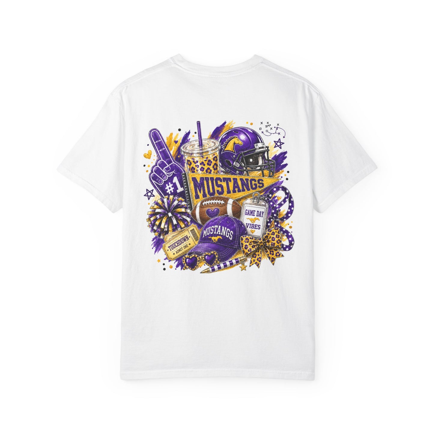 Marble Falls Mustangs Game Day Spirit Shirt | Purple & Gold Football Tee