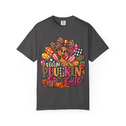 Feelin’ Pluckin’ Cute Thanksgiving Turkey Graphic Tee