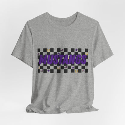 Mustangs Graphic Tee - Casual Unisex Jersey Short Sleeve Shirt, Perfect for School Spirit, Sports Events, Gifts, Everyday Wear