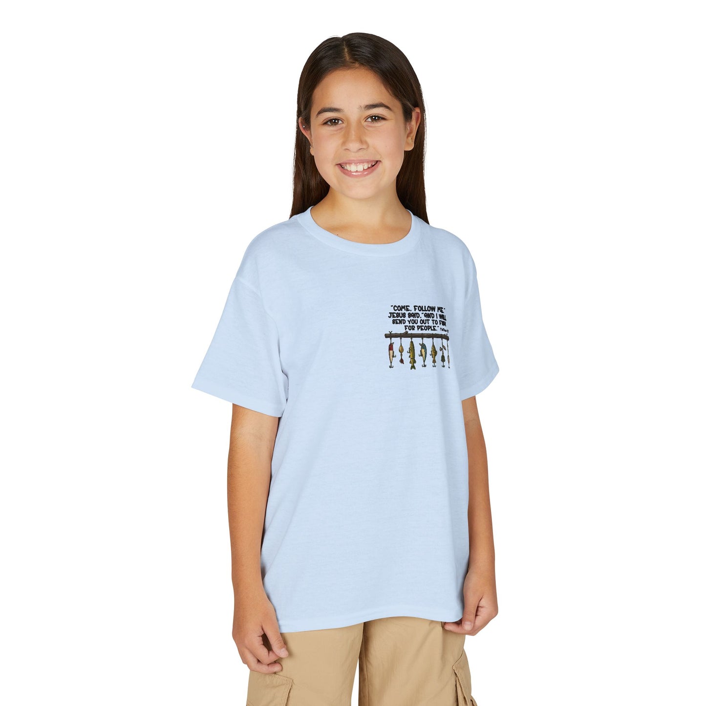 Youth Fish Graphic T-Shirt — Colorful Trio Back Print