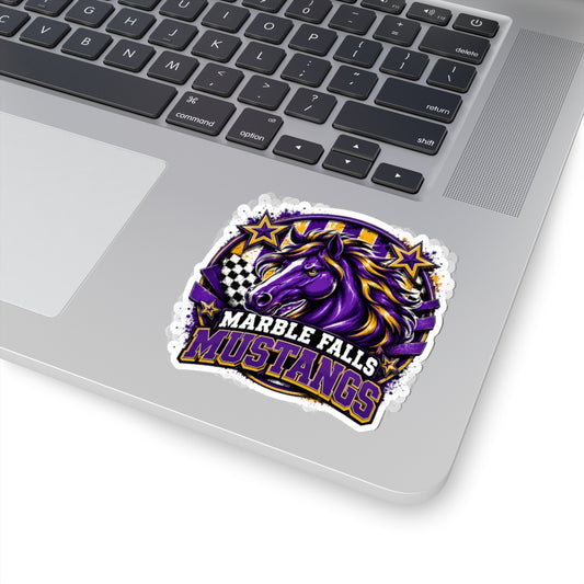 Marble Falls Mustangs Purple Mustang Sticker
