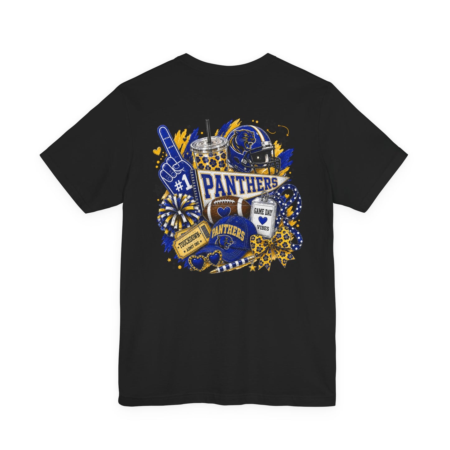 Panthers Game Day Shirt | Blue & Gold Football Spirit Tee