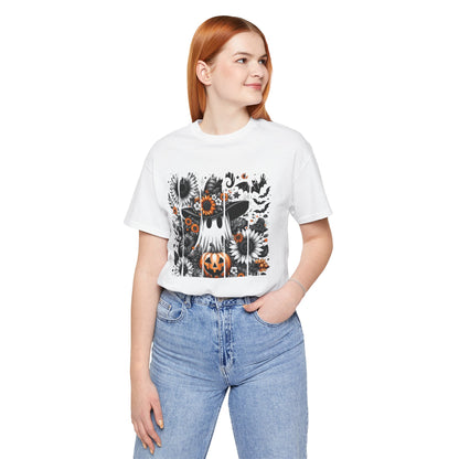 Floral Ghost Halloween T-Shirt | Cute Boho Ghost Pumpkin Tee | Women's Fall Graphic Shirt