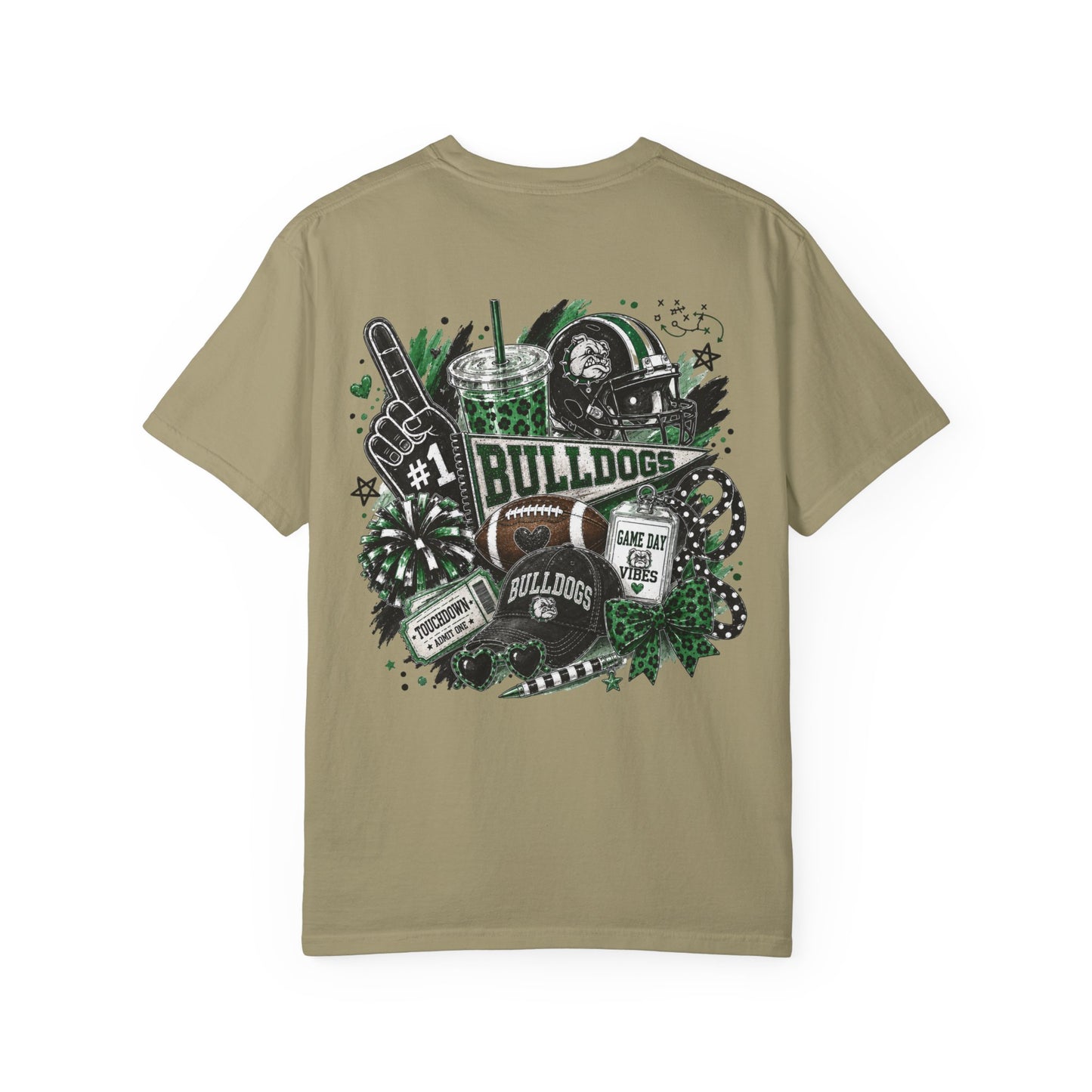Burnet Bulldogs Game Day Spirit Shirt | Green & Black Football Tee