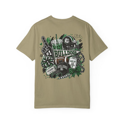 Burnet Bulldogs Game Day Spirit Shirt | Green & Black Football Tee