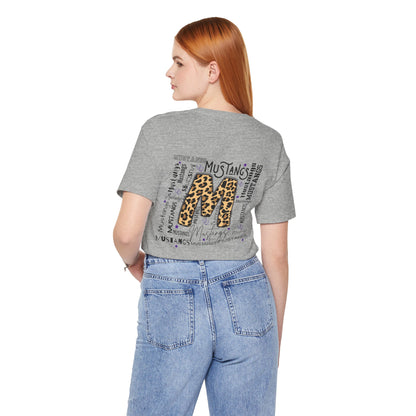 Marble Falls Mustangs Leopard Spirit Shirt | Front & Back School Pride Tee | Adult Graphic T-Shirt