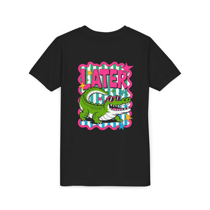 Youth Tee — "Later Gator" Colorful Cartoon Alligator Graphic Shirt