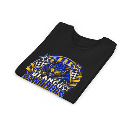 Youth Blanco Panthers Shirt | Blue & Gold Kids School Spirit Tee