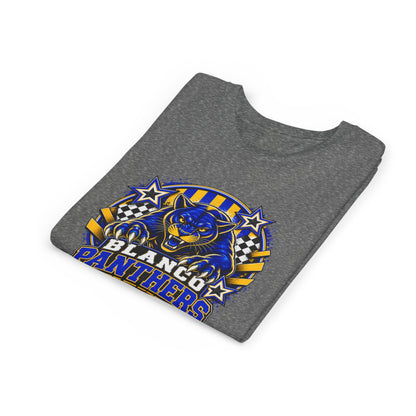 Youth Blanco Panthers Shirt | Blue & Gold Kids School Spirit Tee