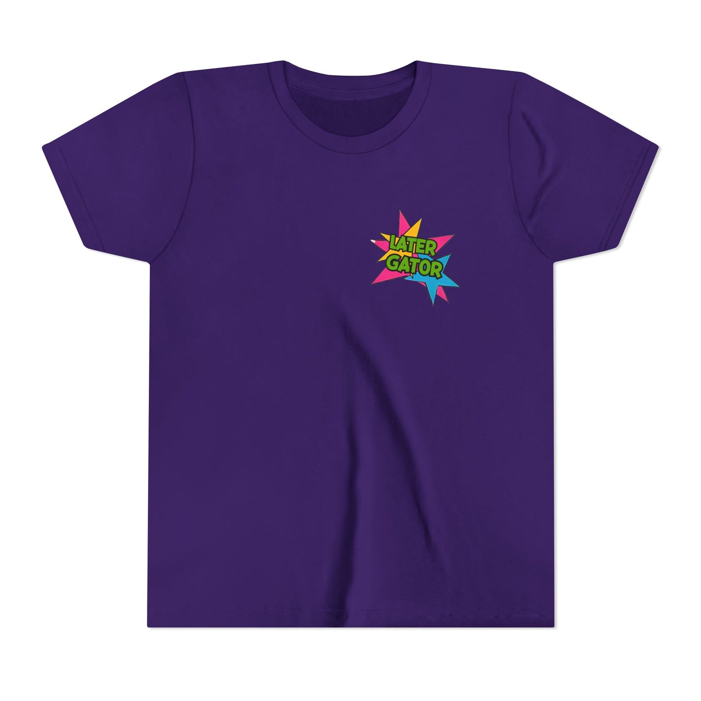 Youth Tee — "Later Gator" Colorful Cartoon Alligator Graphic Shirt