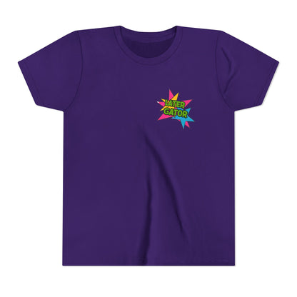 Youth Tee — "Later Gator" Colorful Cartoon Alligator Graphic Shirt