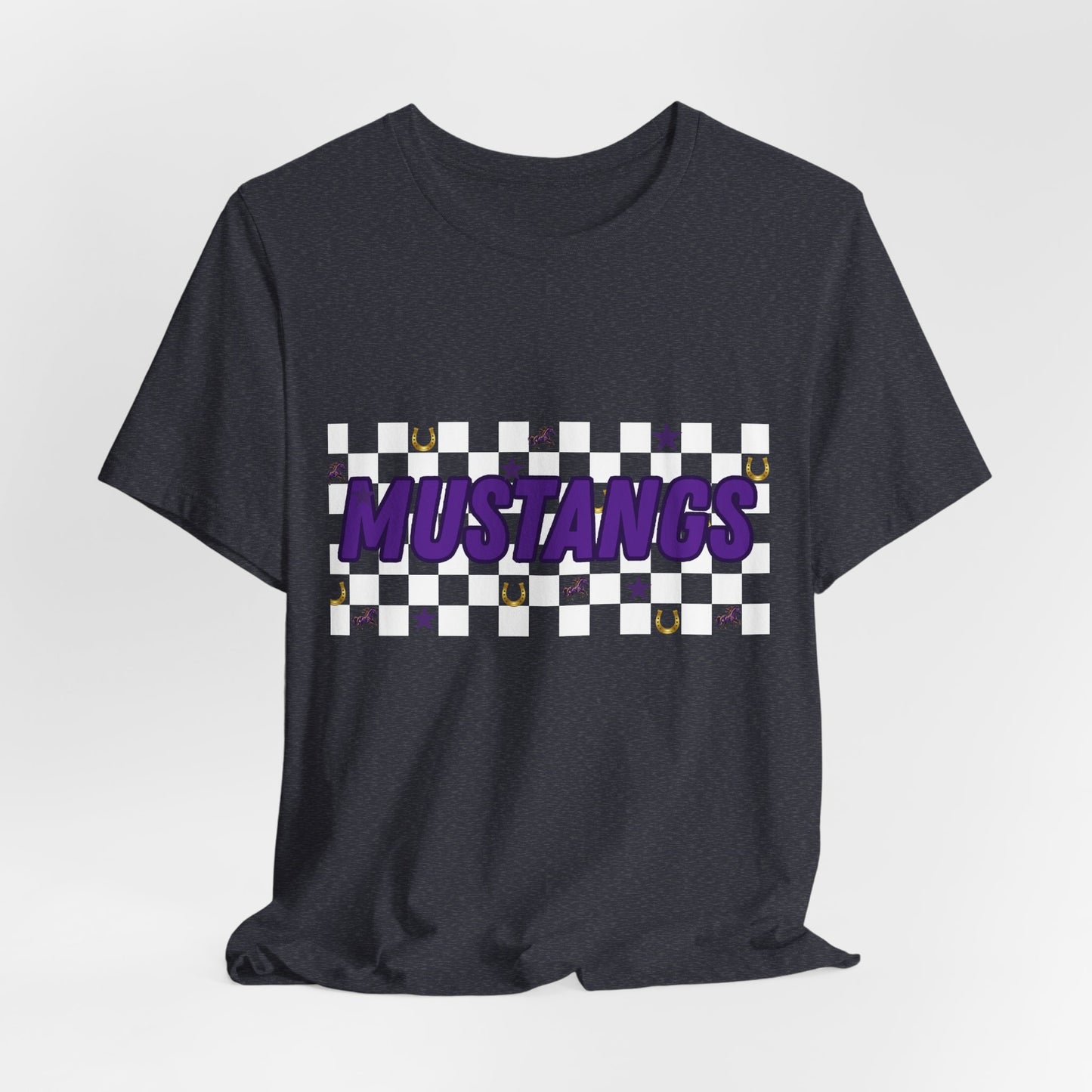 Mustangs Graphic Tee, Vintage Style Shirt, Unisex Jersey Tee, School Spirit Apparel, Casual Wear for Events