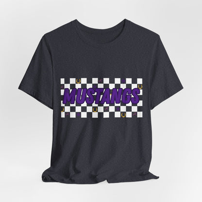Mustangs Graphic Tee, Vintage Style Shirt, Unisex Jersey Tee, School Spirit Apparel, Casual Wear for Events