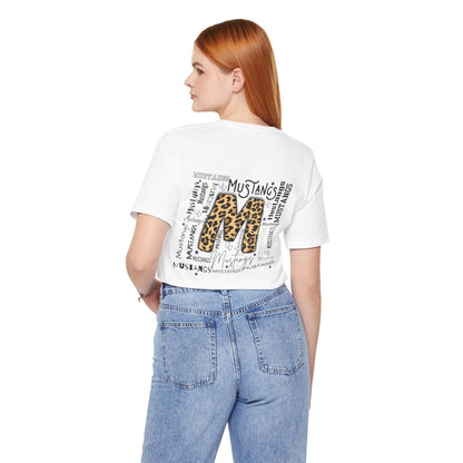 Marble Falls Mustangs Leopard Spirit Shirt | Front & Back School Pride Tee | Adult Graphic T-Shirt
