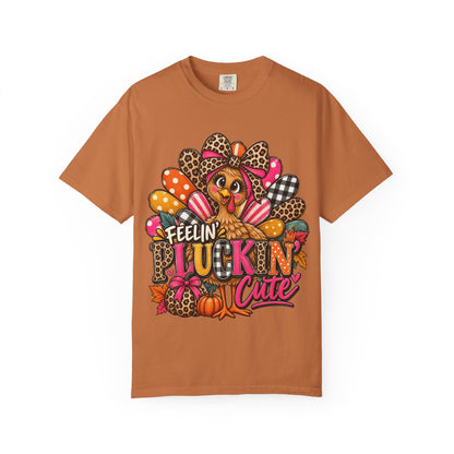 Feelin’ Pluckin’ Cute Thanksgiving Turkey Graphic Tee