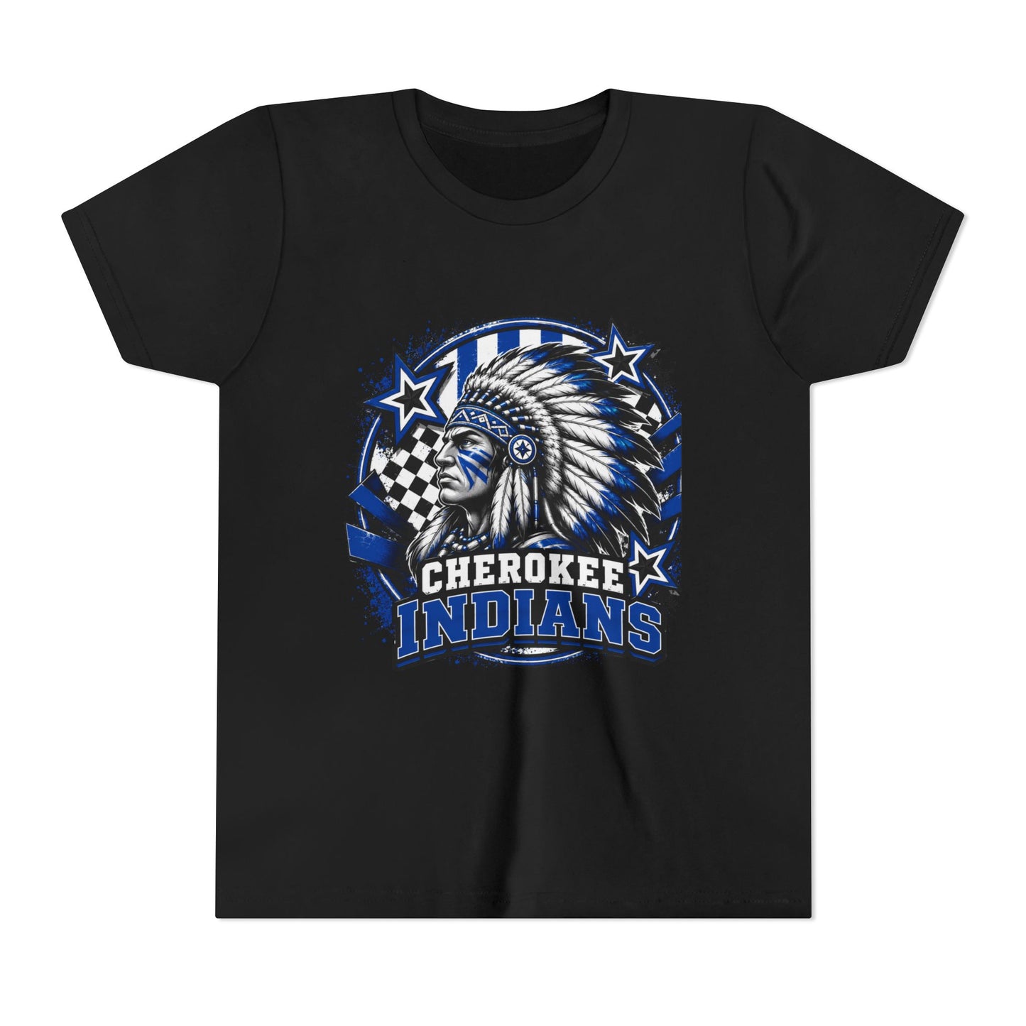 Cherokee Indians Mascot Graphic Shirt- Youth