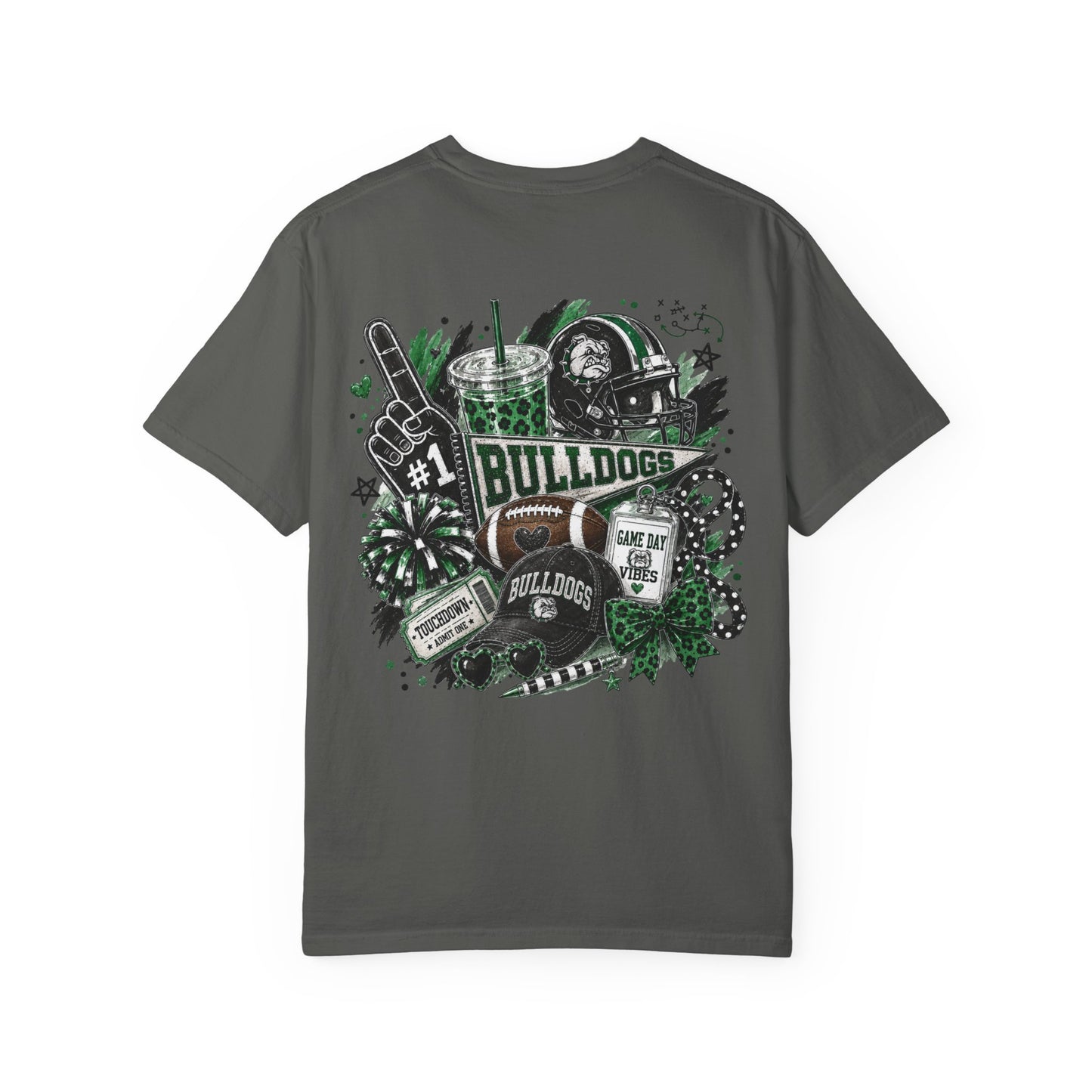 Burnet Bulldogs Game Day Spirit Shirt | Green & Black Football Tee