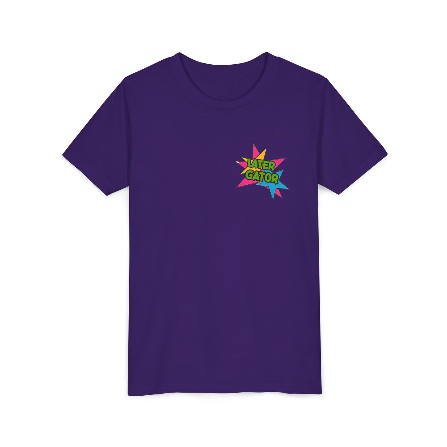 Youth Tee — "Later Gator" Colorful Cartoon Alligator Graphic Shirt