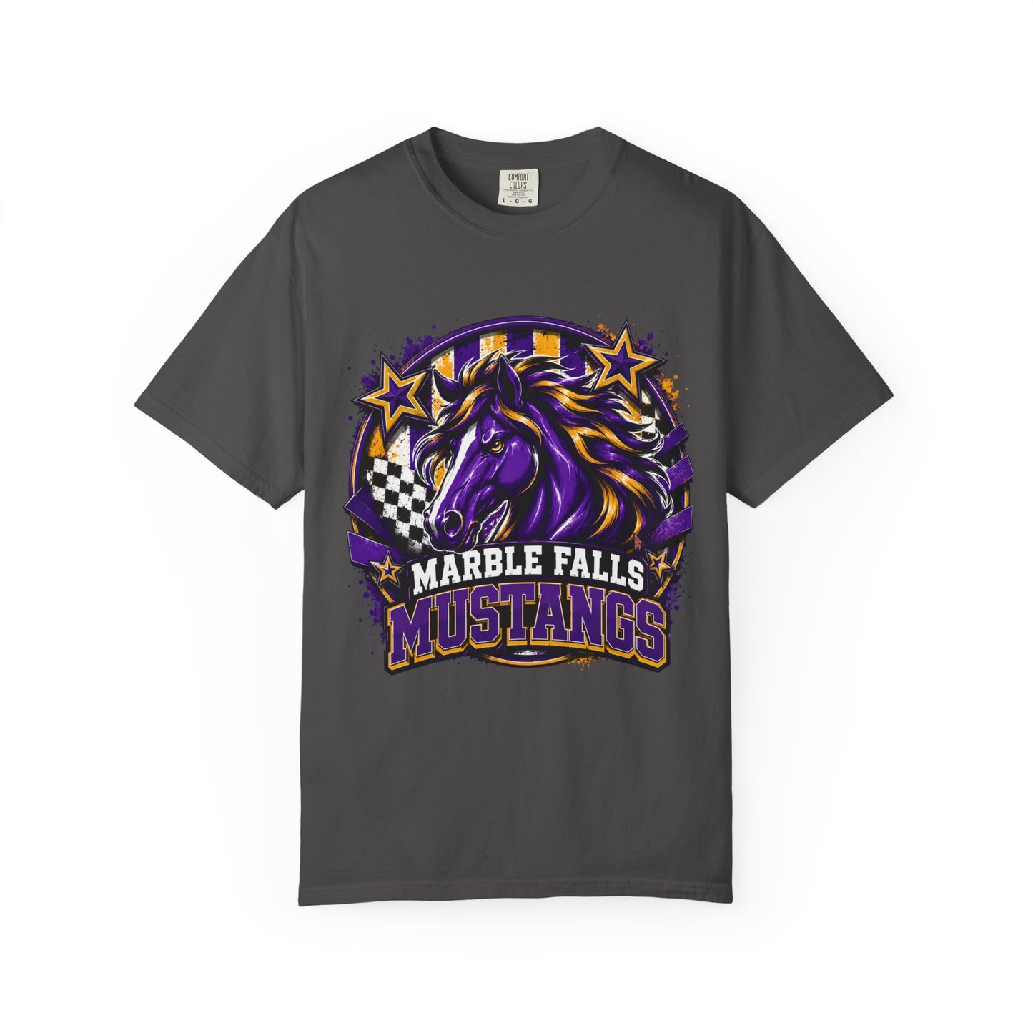 Marble Falls Mustang Spirit Tee-Adult