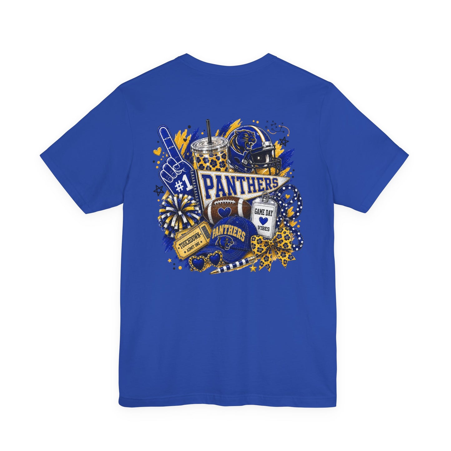 Panthers Game Day Shirt | Blue & Gold Football Spirit Tee