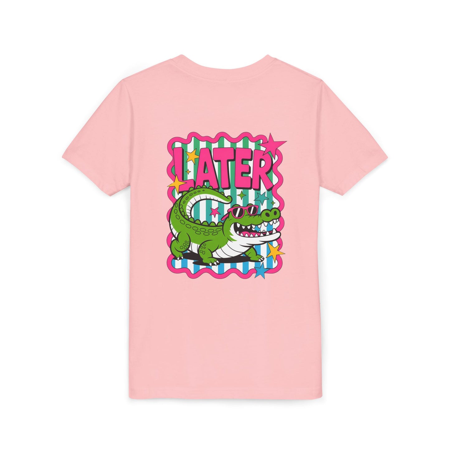 Youth Tee — "Later Gator" Colorful Cartoon Alligator Graphic Shirt