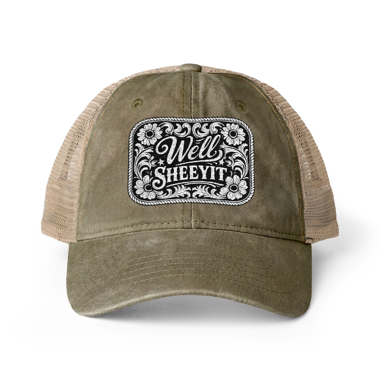 Women's Washed Mesh-Back Cap