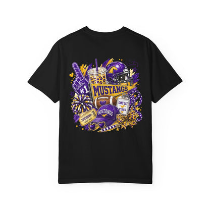 Marble Falls Mustangs Game Day Spirit Shirt | Purple & Gold Football Tee
