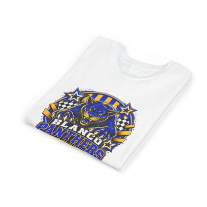 Youth Blanco Panthers Shirt | Blue & Gold Kids School Spirit Tee