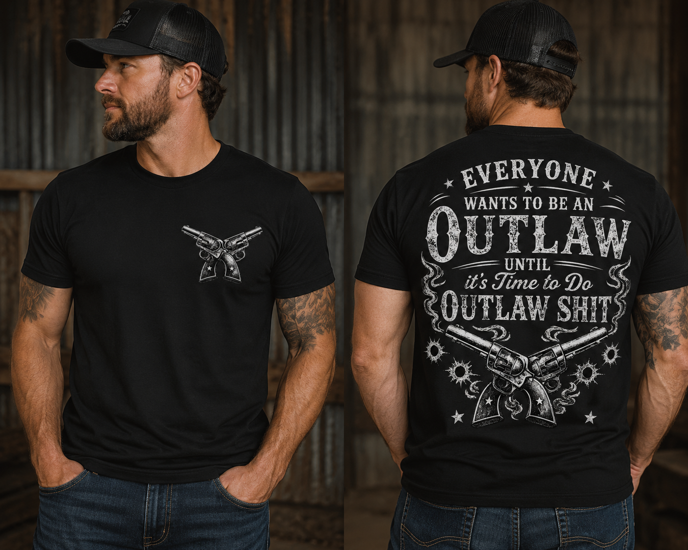 Outlaw Pistols Everyone Wants To Be An Outlaw Shirt | T-shirt